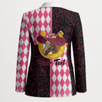 Personalised Melbourne Cup Australia Blazer Diamond Horse Racing Silks Inspired Pink