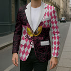 Personalised Melbourne Cup Australia Blazer Diamond Horse Racing Silks Inspired Pink