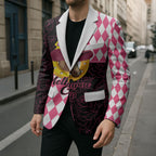 Personalised Melbourne Cup Australia Blazer Diamond Horse Racing Silks Inspired Pink
