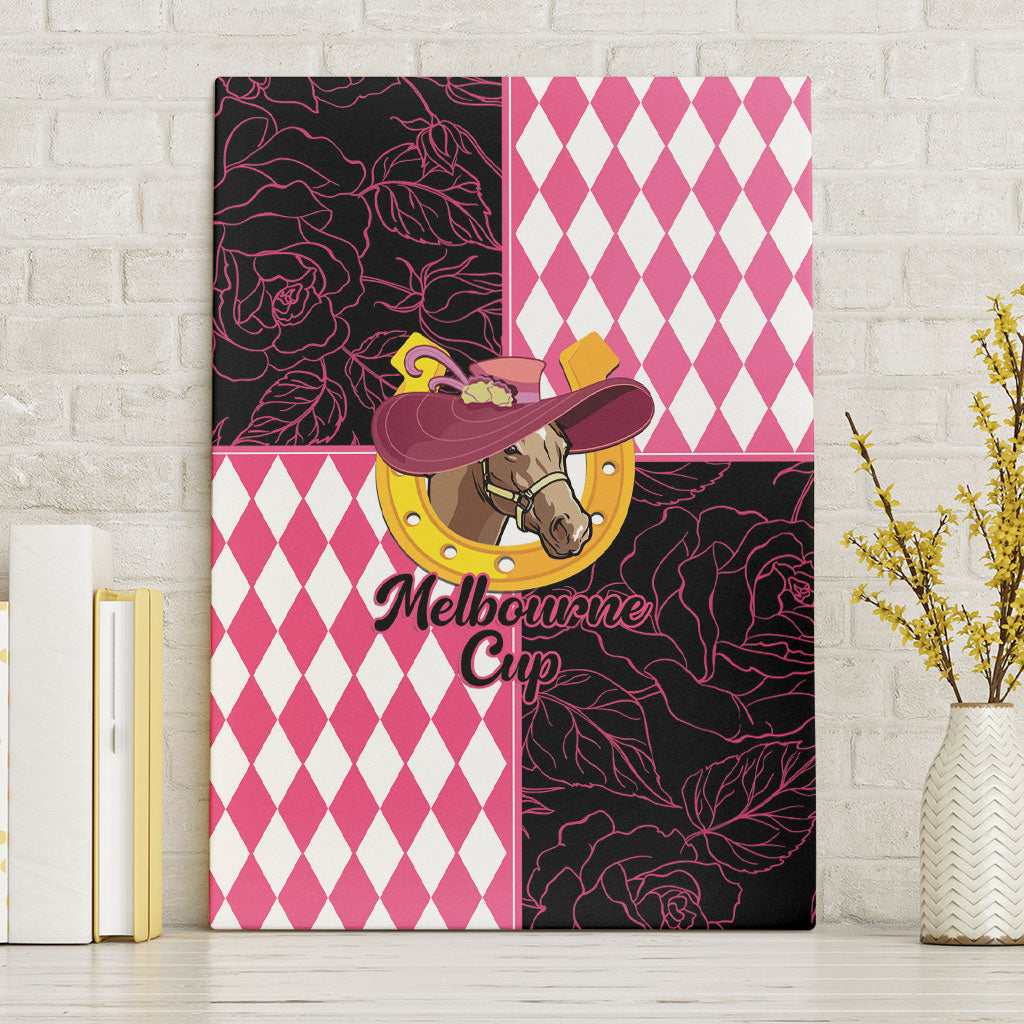 Melbourne Cup Australia Canvas Wall Art Diamond Horse Racing Silks Inspired Pink