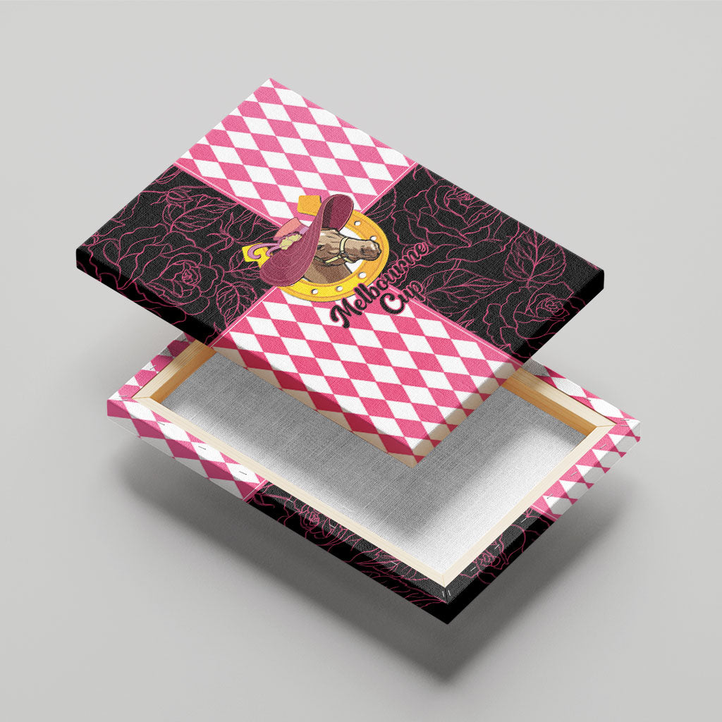 Melbourne Cup Australia Canvas Wall Art Diamond Horse Racing Silks Inspired Pink