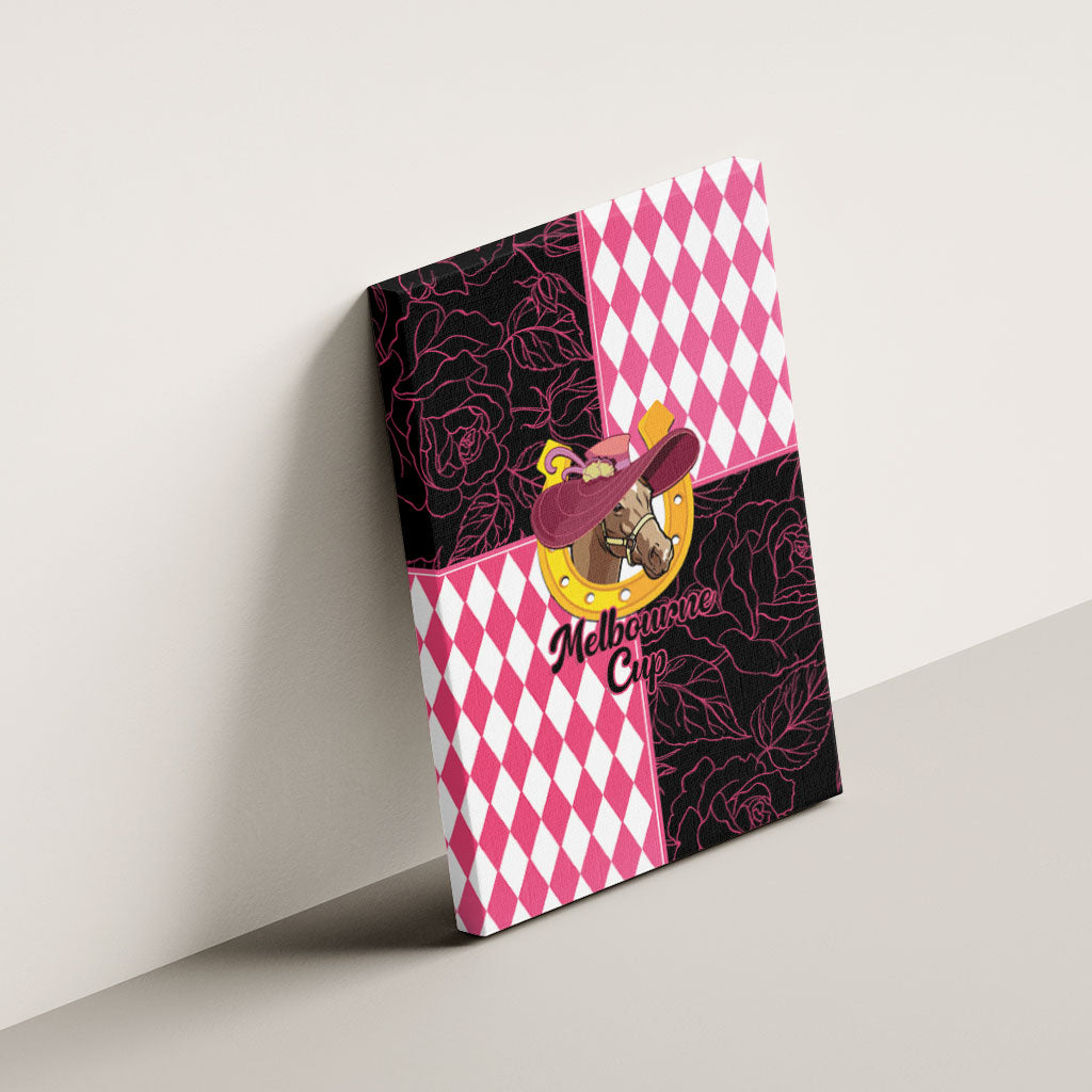 Melbourne Cup Australia Canvas Wall Art Diamond Horse Racing Silks Inspired Pink