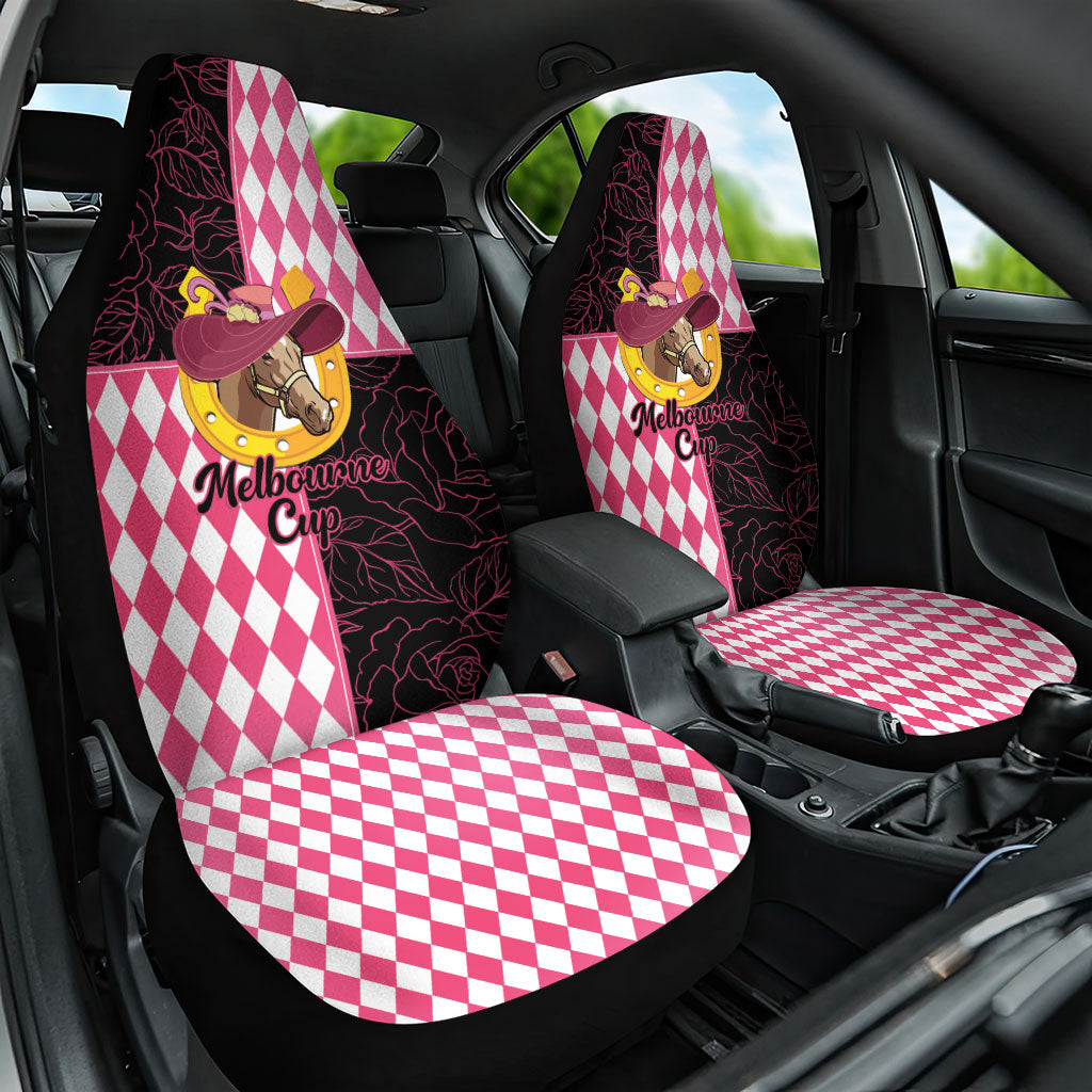 Melbourne Cup Australia Car Seat Cover Diamond Horse Racing Silks Inspired Pink