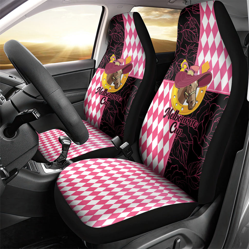 Melbourne Cup Australia Car Seat Cover Diamond Horse Racing Silks Inspired Pink