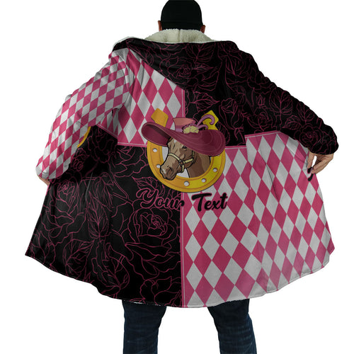 Personalised Melbourne Cup Australia Cloak Diamond Horse Racing Silks Inspired Pink