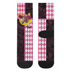 Personalised Melbourne Cup Australia Crew Socks Diamond Horse Racing Silks Inspired Pink