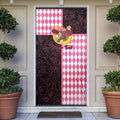 Personalised Melbourne Cup Australia Door Cover Diamond Horse Racing Silks Inspired Pink