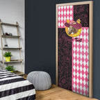 Personalised Melbourne Cup Australia Door Cover Diamond Horse Racing Silks Inspired Pink