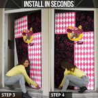 Personalised Melbourne Cup Australia Door Cover Diamond Horse Racing Silks Inspired Pink