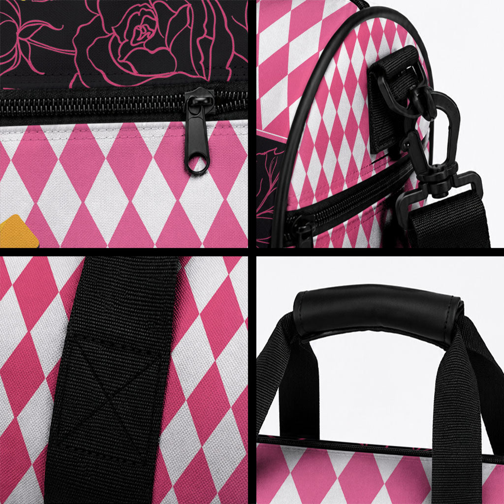 Melbourne Cup Australia Duffle Bag Diamond Horse Racing Silks Inspired Pink