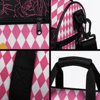 Melbourne Cup Australia Duffle Bag Diamond Horse Racing Silks Inspired Pink