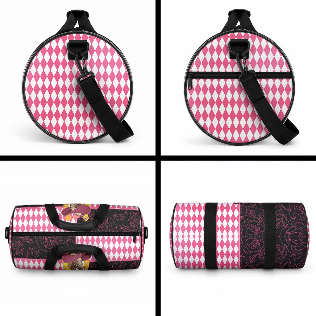 Melbourne Cup Australia Duffle Bag Diamond Horse Racing Silks Inspired Pink
