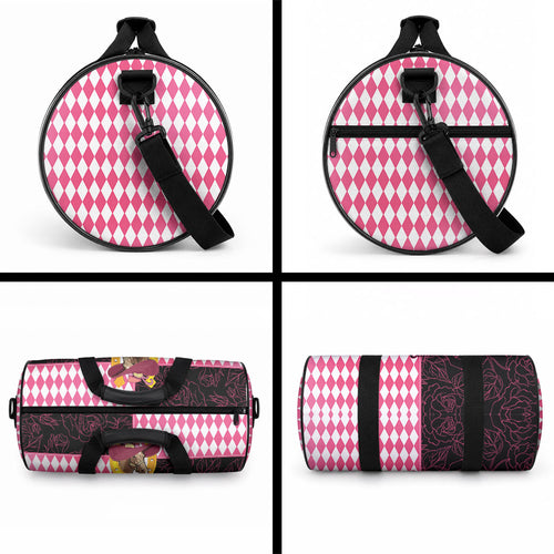 Melbourne Cup Australia Duffle Bag Diamond Horse Racing Silks Inspired Pink