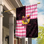 Melbourne Cup Australia Garden Flag Diamond Horse Racing Silks Inspired Pink