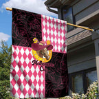 Melbourne Cup Australia Garden Flag Diamond Horse Racing Silks Inspired Pink