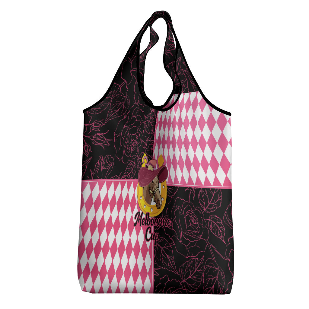 Melbourne Cup Australia Grocery Bag Diamond Horse Racing Silks Inspired Pink