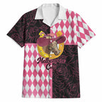 Personalised Melbourne Cup Australia Hawaiian Shirt Diamond Horse Racing Silks Inspired Pink
