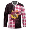 Personalised Melbourne Cup Australia Hockey Jersey Diamond Horse Racing Silks Inspired Pink