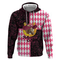 Personalised Melbourne Cup Australia Hoodie Diamond Horse Racing Silks Inspired Pink