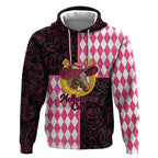 Personalised Melbourne Cup Australia Hoodie Diamond Horse Racing Silks Inspired Pink