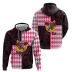 Personalised Melbourne Cup Australia Hoodie Diamond Horse Racing Silks Inspired Pink