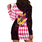 Personalised Melbourne Cup Australia Hoodie Dress Diamond Horse Racing Silks Inspired Pink