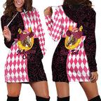 Personalised Melbourne Cup Australia Hoodie Dress Diamond Horse Racing Silks Inspired Pink
