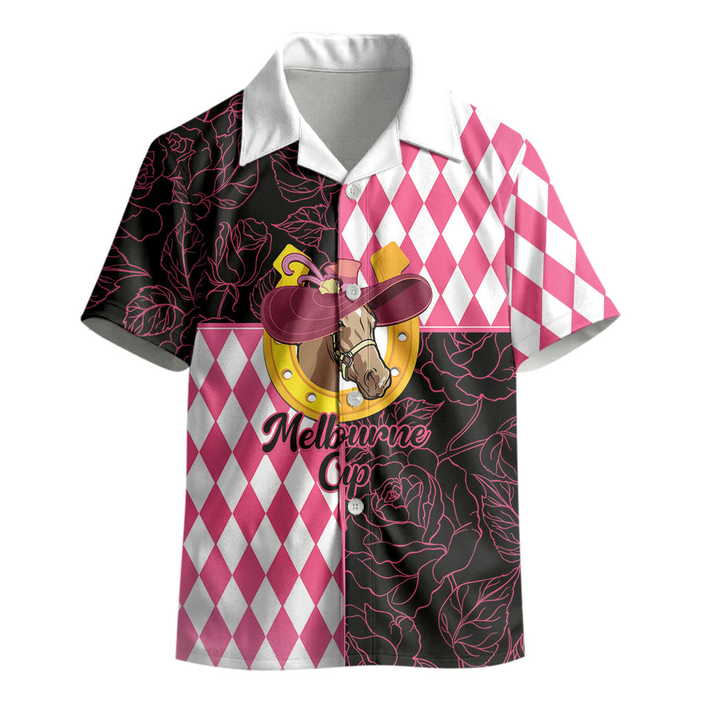 Personalised Melbourne Cup Australia Kid Hawaiian Shirt Diamond Horse Racing Silks Inspired Pink
