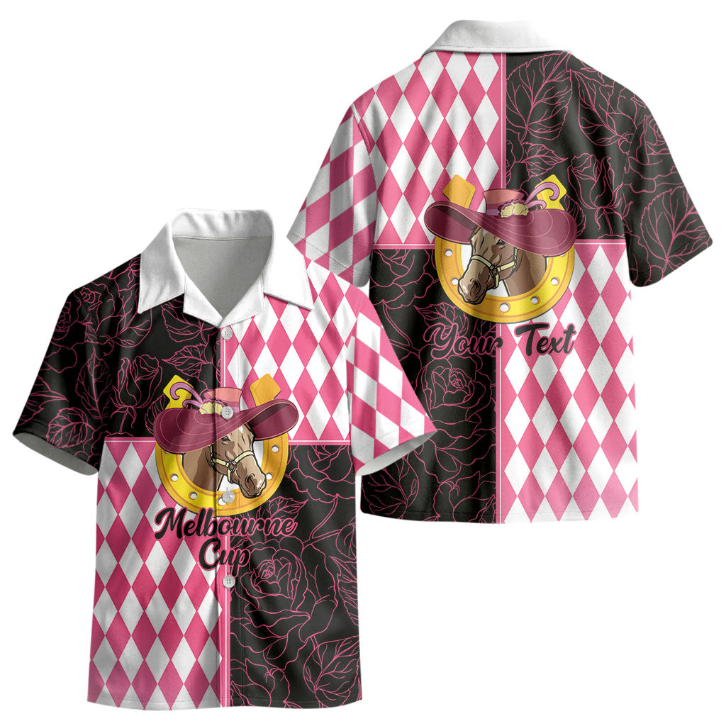 Personalised Melbourne Cup Australia Kid Hawaiian Shirt Diamond Horse Racing Silks Inspired Pink
