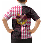 Personalised Melbourne Cup Australia Kid Hawaiian Shirt Diamond Horse Racing Silks Inspired Pink