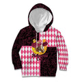 Personalised Melbourne Cup Australia Kid Hoodie Diamond Horse Racing Silks Inspired Pink