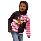 Personalised Melbourne Cup Australia Kid Hoodie Diamond Horse Racing Silks Inspired Pink