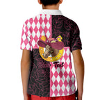 Personalised Melbourne Cup Australia Kid Polo Shirt Diamond Horse Racing Silks Inspired Pink