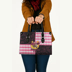 Melbourne Cup Australia Leather Bag Diamond Horse Racing Silks Inspired Pink