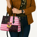 Melbourne Cup Australia Leather Bag Diamond Horse Racing Silks Inspired Pink