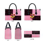 Melbourne Cup Australia Leather Bag Diamond Horse Racing Silks Inspired Pink