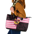 Melbourne Cup Australia Leather Tote Bag Diamond Horse Racing Silks Inspired Pink