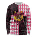Personalised Melbourne Cup Australia Long Sleeve Shirt Diamond Horse Racing Silks Inspired Pink