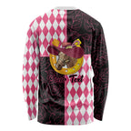 Personalised Melbourne Cup Australia Long Sleeve Shirt Diamond Horse Racing Silks Inspired Pink