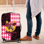 Melbourne Cup Australia Luggage Cover Diamond Horse Racing Silks Inspired Pink