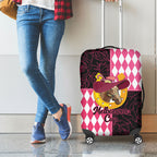 Melbourne Cup Australia Luggage Cover Diamond Horse Racing Silks Inspired Pink