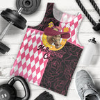 Personalised Melbourne Cup Australia Men Tank Top Diamond Horse Racing Silks Inspired Pink