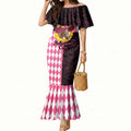 Personalised Melbourne Cup Australia Mermaid Dress Diamond Horse Racing Silks Inspired Pink