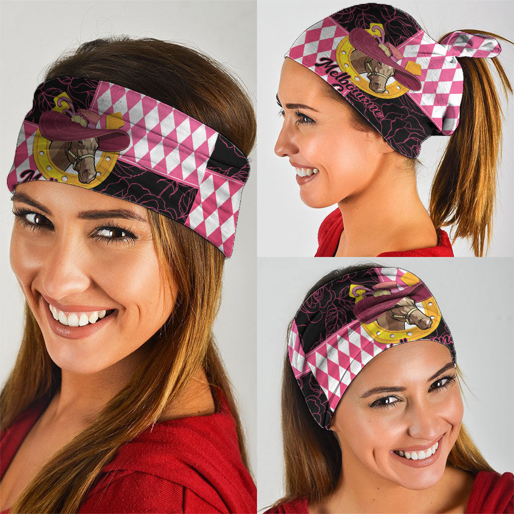 Melbourne Cup Australia Neck Gaiter Diamond Horse Racing Silks Inspired Pink