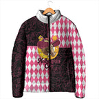Personalised Melbourne Cup Australia Padded Jacket Diamond Horse Racing Silks Inspired Pink