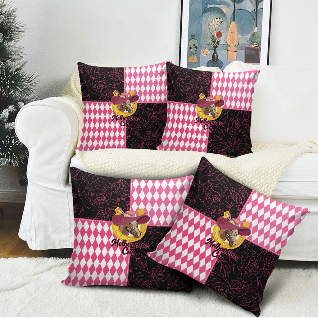 Melbourne Cup Australia Pillow Cover Diamond Horse Racing Silks Inspired Pink