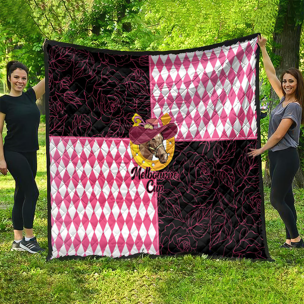 Melbourne Cup Australia Quilt Diamond Horse Racing Silks Inspired Pink