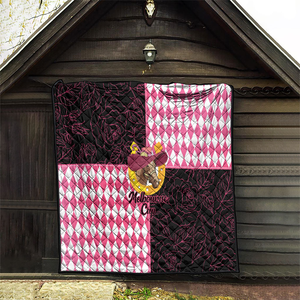 Melbourne Cup Australia Quilt Diamond Horse Racing Silks Inspired Pink