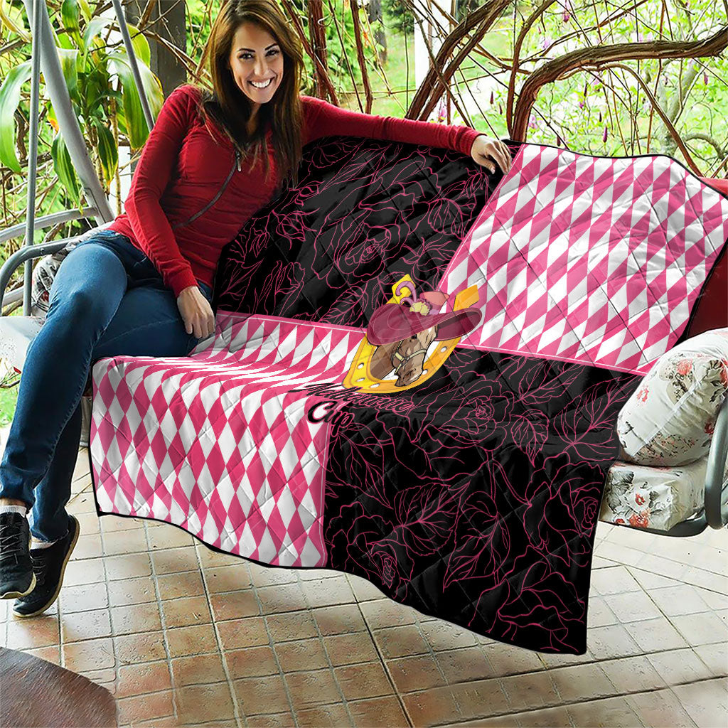 Melbourne Cup Australia Quilt Diamond Horse Racing Silks Inspired Pink