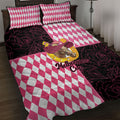 Melbourne Cup Australia Quilt Bed Set Diamond Horse Racing Silks Inspired Pink
